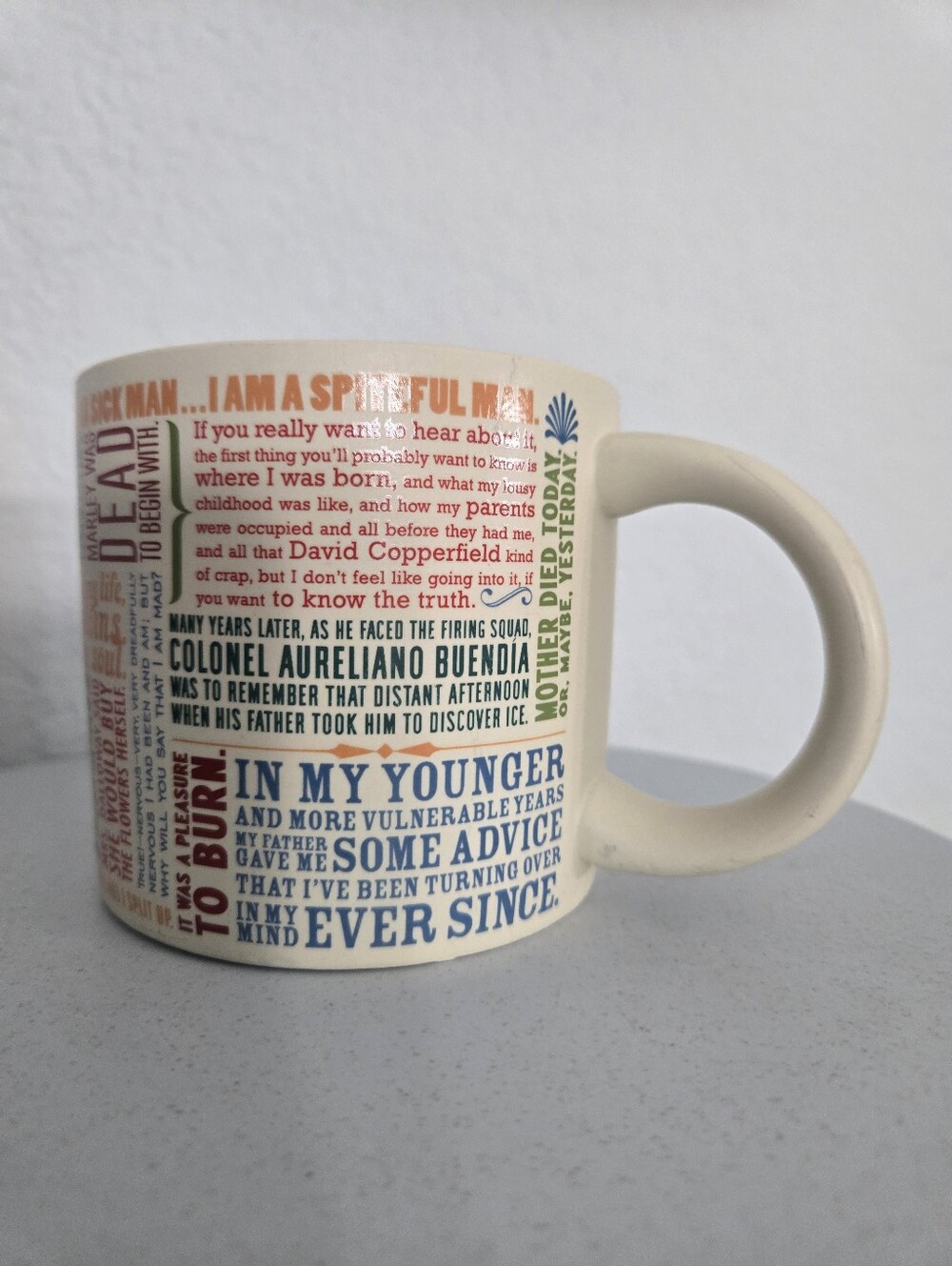 The Unemployed Philosophers Guild Mug FIRST LINES OF LITERATURE